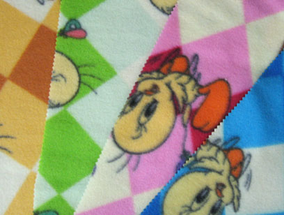 Duckling plaid printed fleece